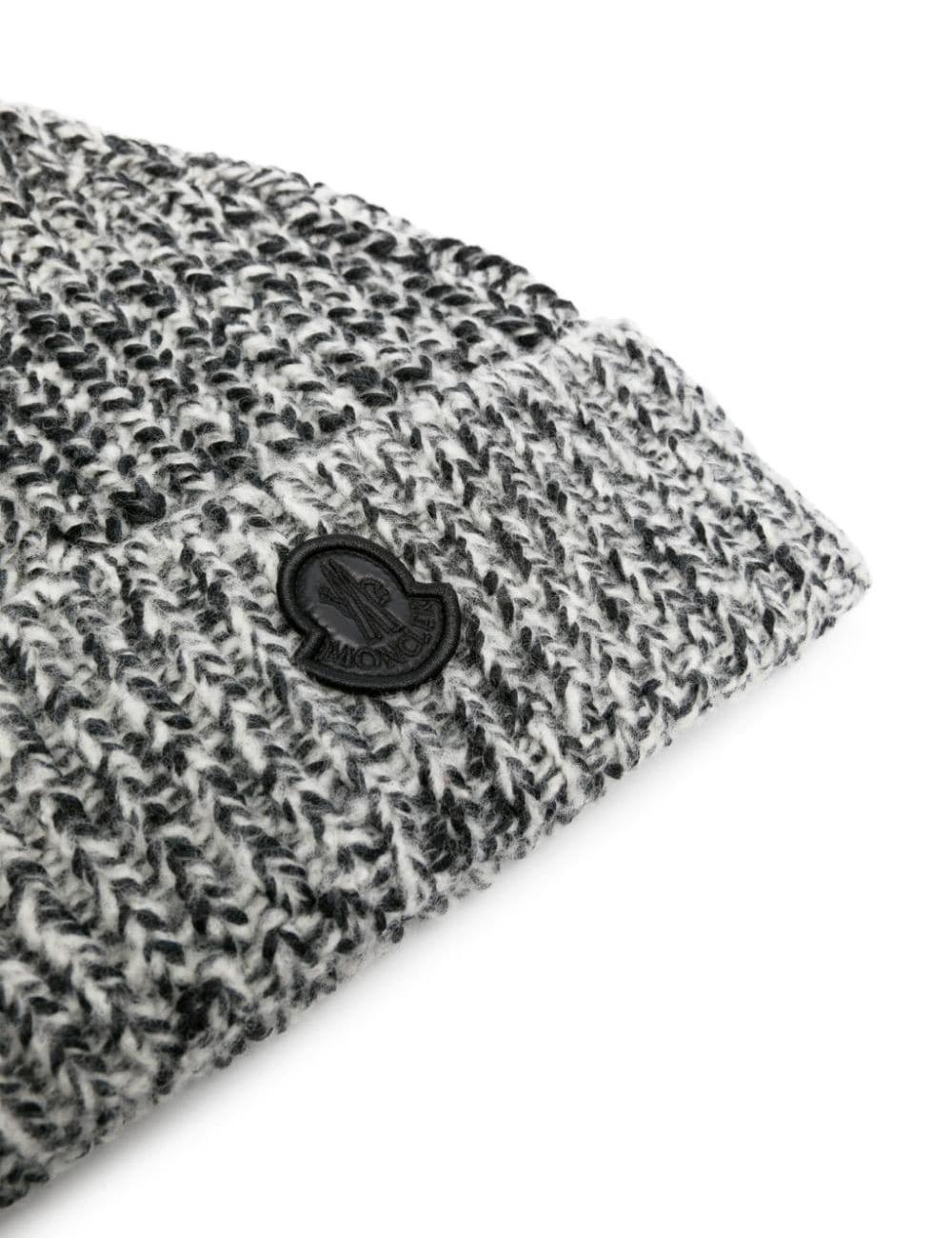 Logo patch muline wool beanie