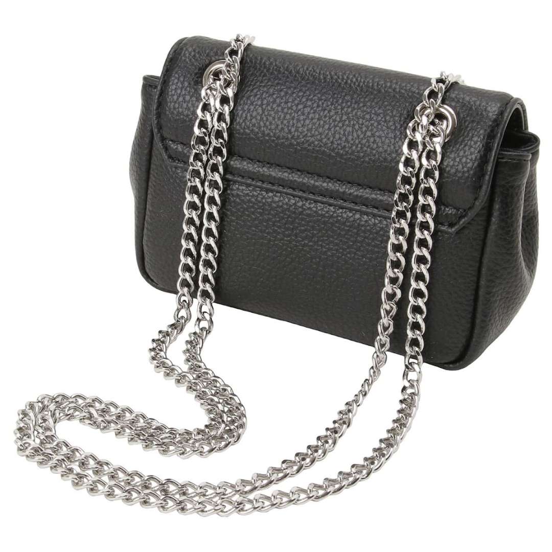  RE-VEGAN GRAIN SMALL PURSE WITH CHAIN