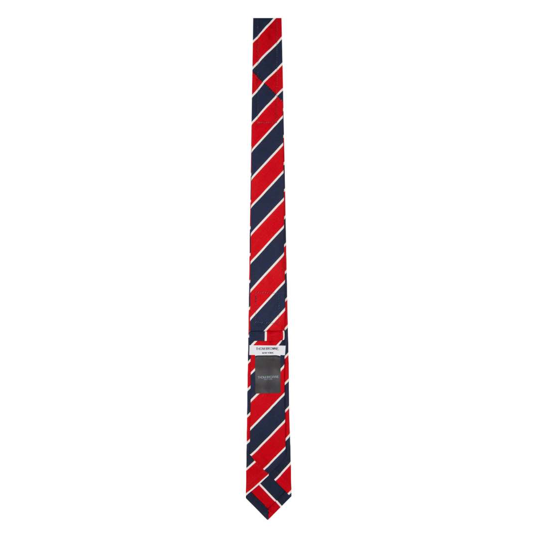 Red & Navy Awning Stripe Neck Tie 