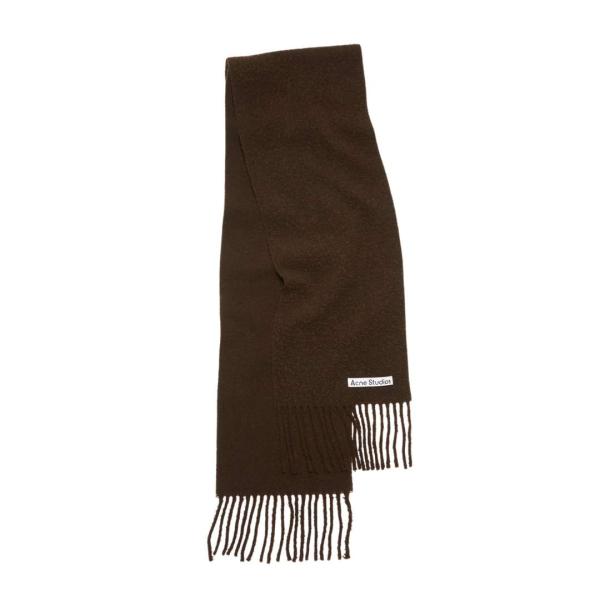 Wool fringe scarf