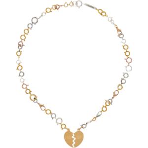 Broken heart chain necklace
