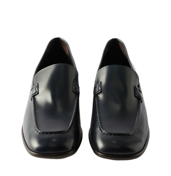 MENSY square toe leather loafers