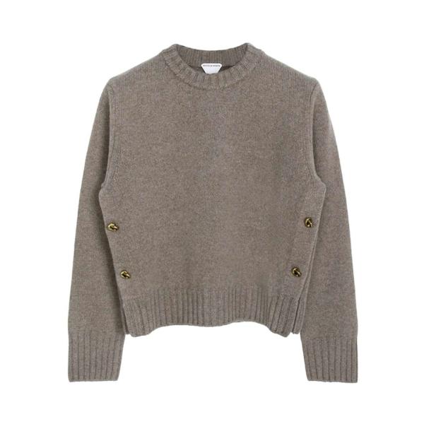 Heavy Wool Sweater With Knot Buttons