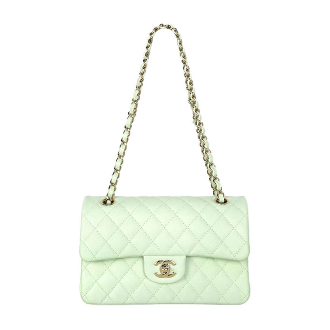 Classic caviar small chain flap bag