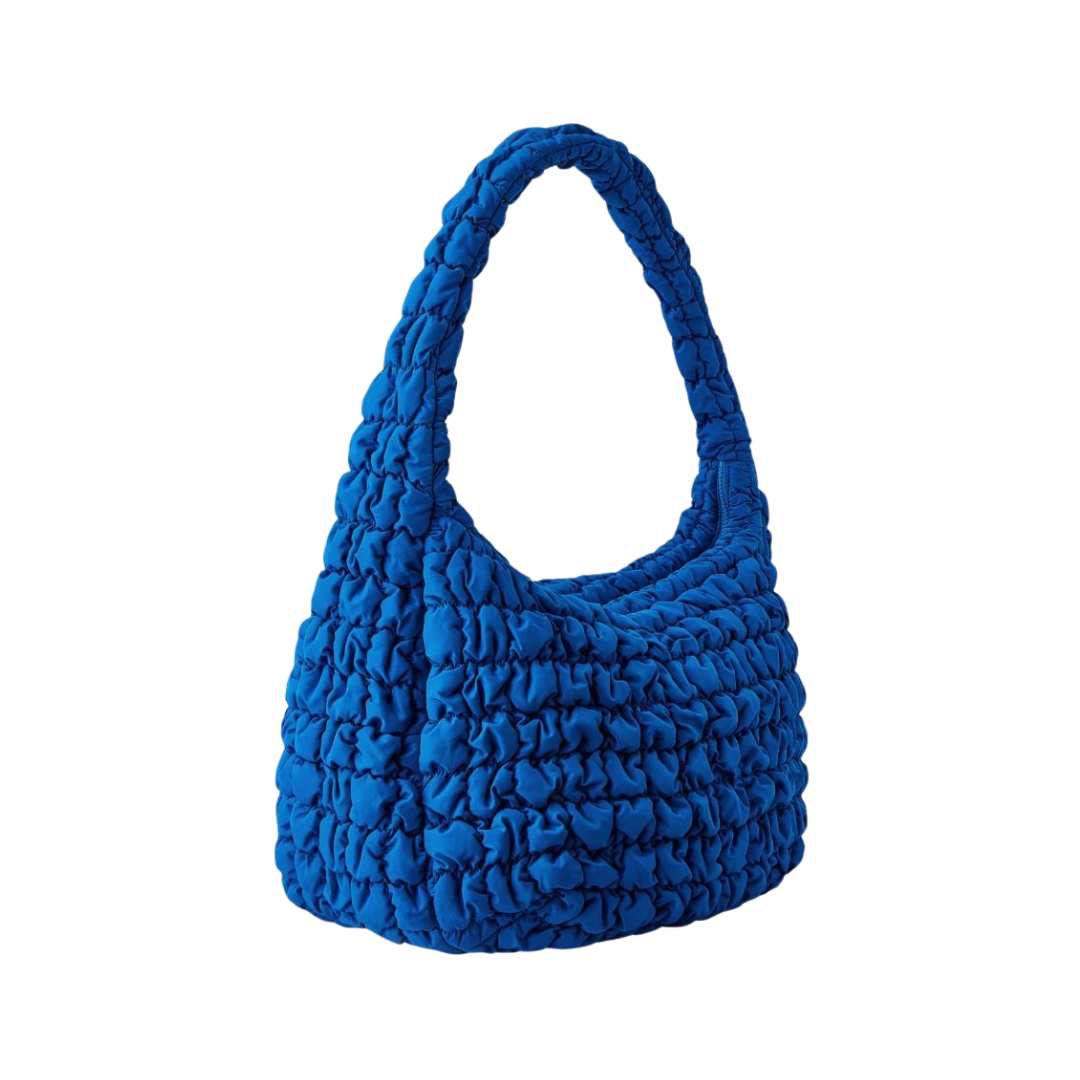 COS Quilted Oversized Shoulder Bag Blue