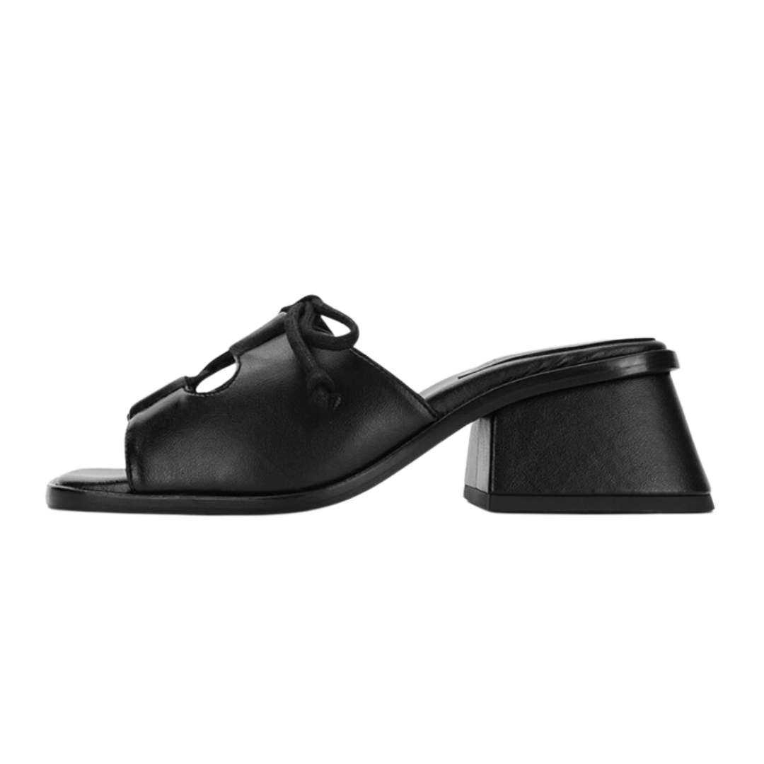 Ribbon Square Toe Sandals