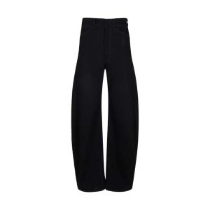 High waist curved pants