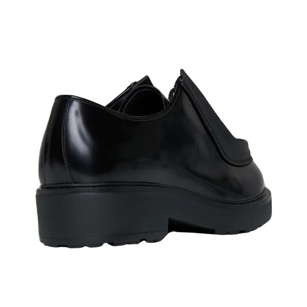 Diapason opaque brushed leather lace-up shoes