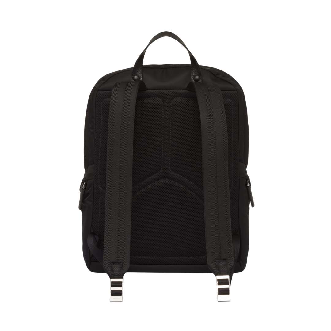 Re-nylon And Saffiano Leather Backpack