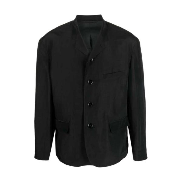 Linen-blend single-breasted blazer