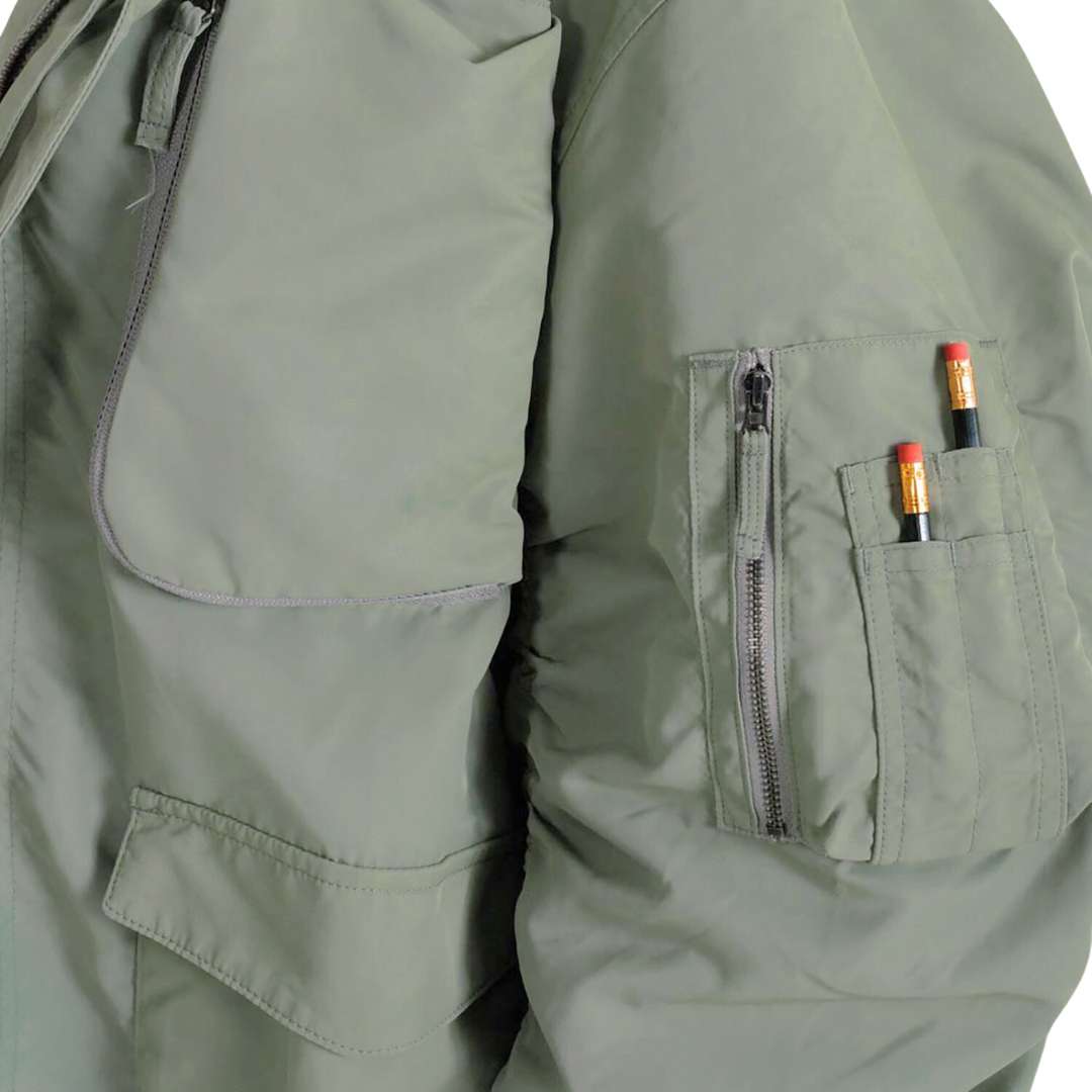 Pleated jeogori bomber jacket