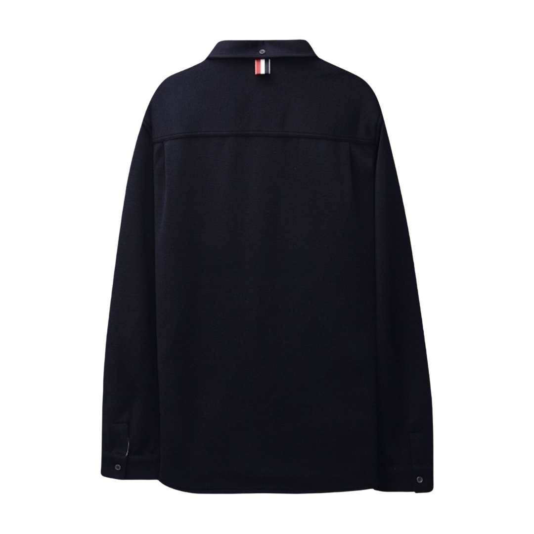 tab Milanese stitch outerwear type wool jacket