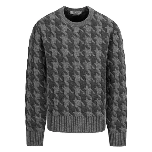 Houndstooth Quilted Merino Wool Knit 