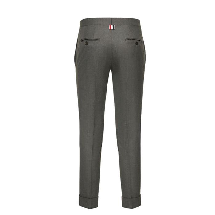 Low rise super 120 count twill wool skinny pants