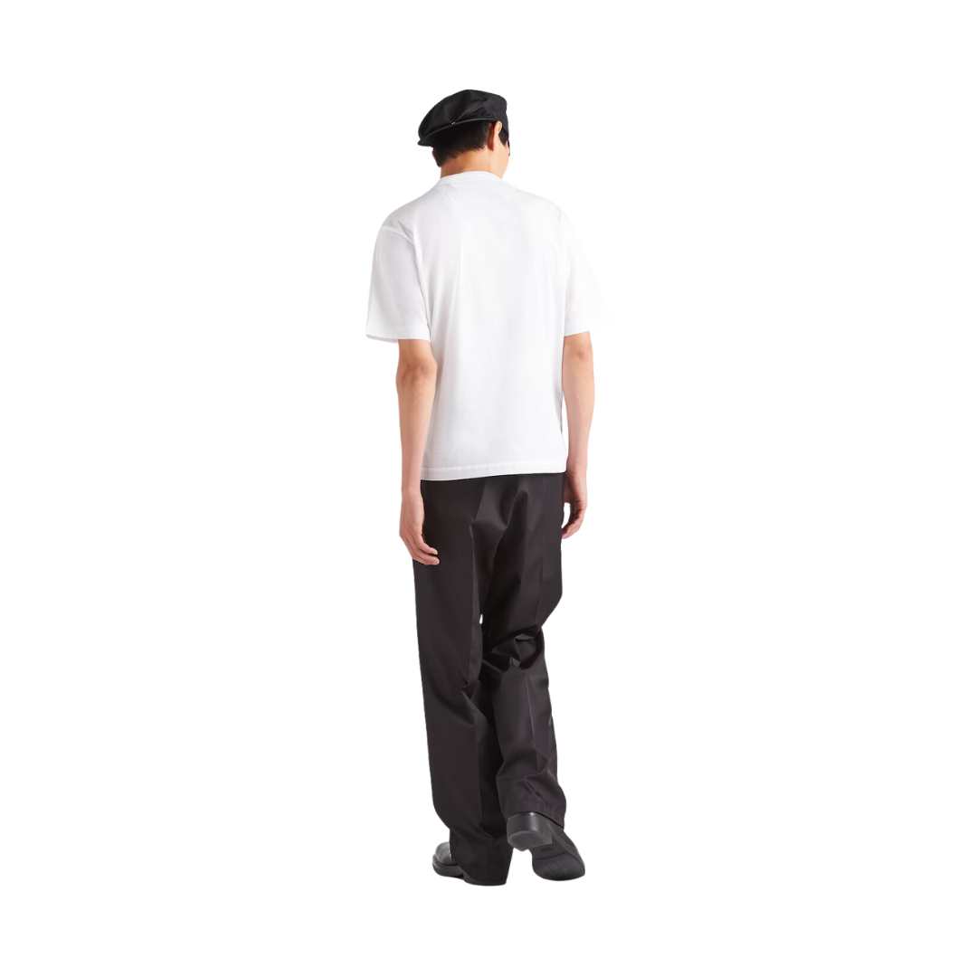 nylon pocket cotton short sleeve t-shirt