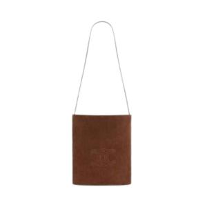 Triomph suede embossed bucket bag