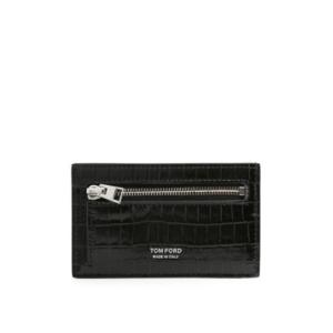 Logo coin pocket leather card wallet