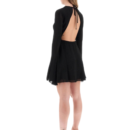 Skater backless flare dress