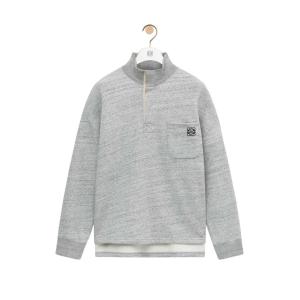 Cotton high neck sweatshirt