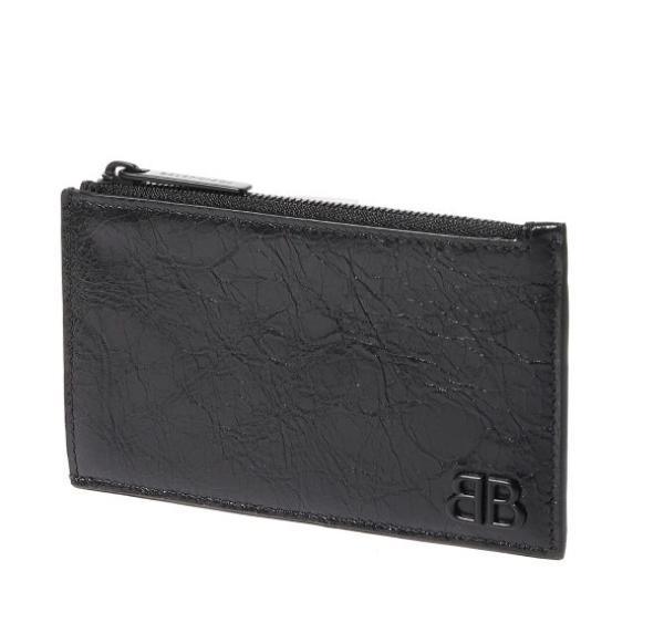 Monaco leather zipper card wallet