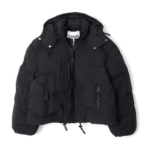 Quilted hooded padded jacket