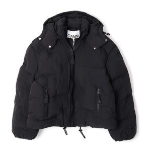 Quilted hooded padded jacket