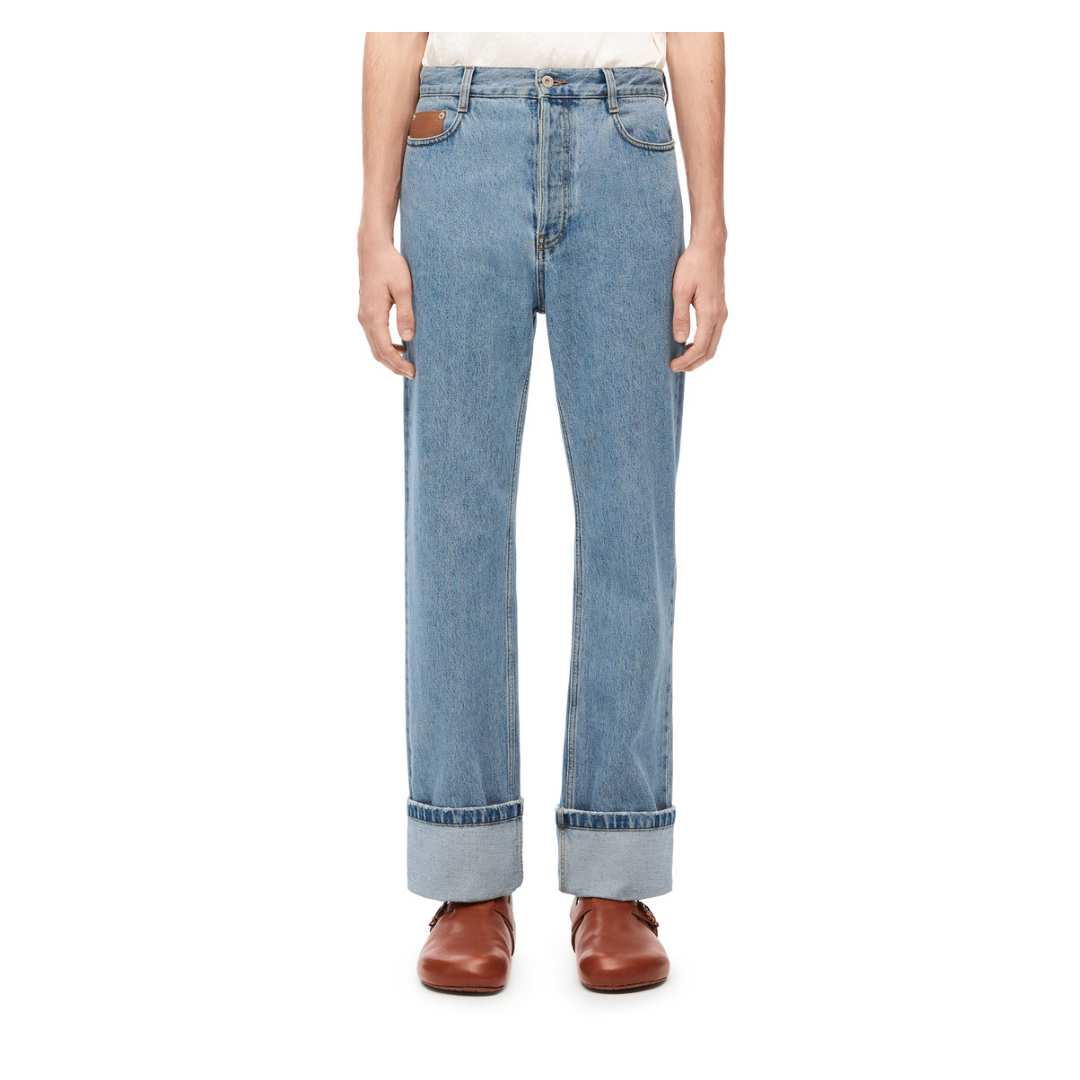 Denim Fisherman turn-up jeans