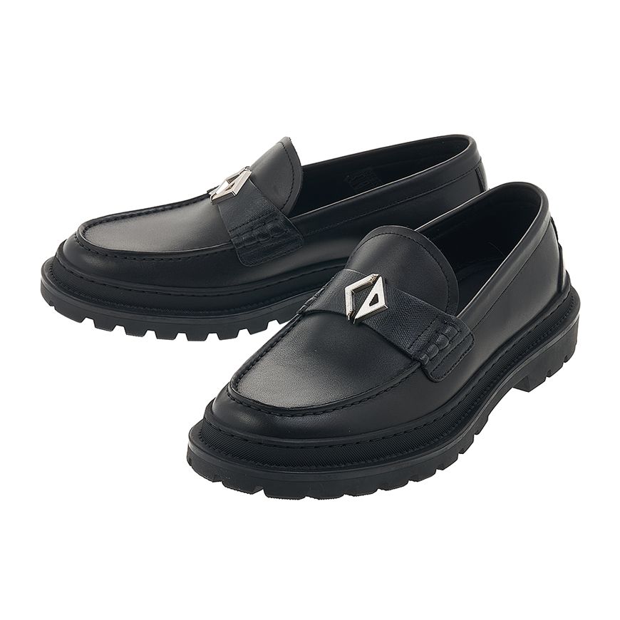 Chunky Sole Leather Loafers