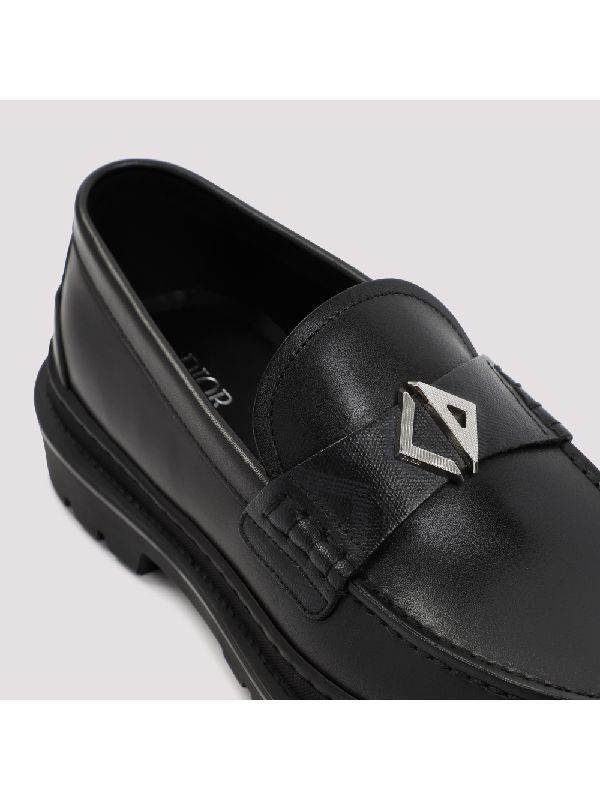 Chunky Sole Leather Loafers