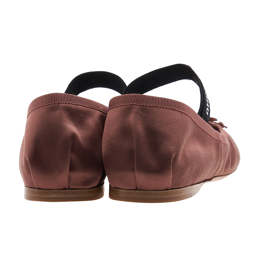 Miu Miu Satin Bow Ballerina Shoes 