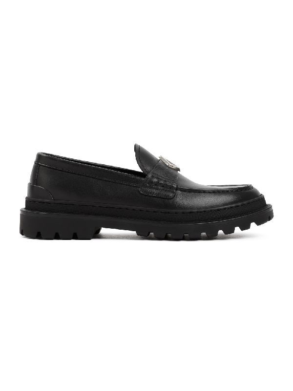 Chunky Sole Leather Loafers