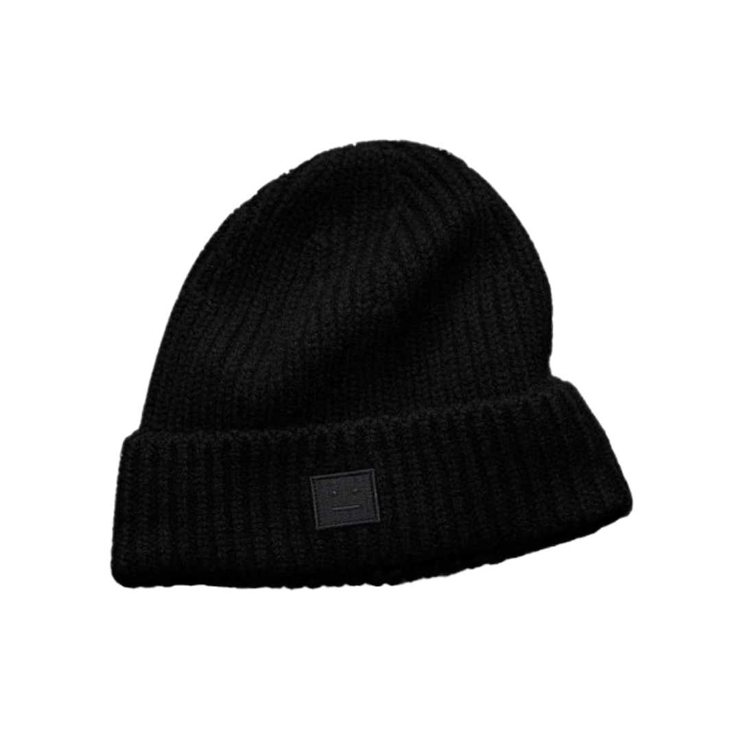 (Kids) Acne Studios Ribbed Beanie Hat Black