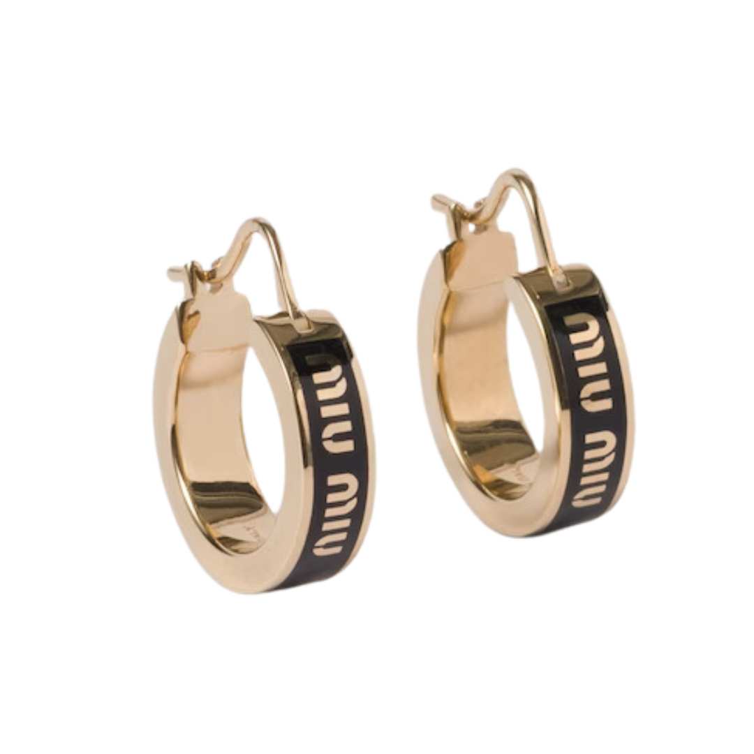 Enamel metal earrings