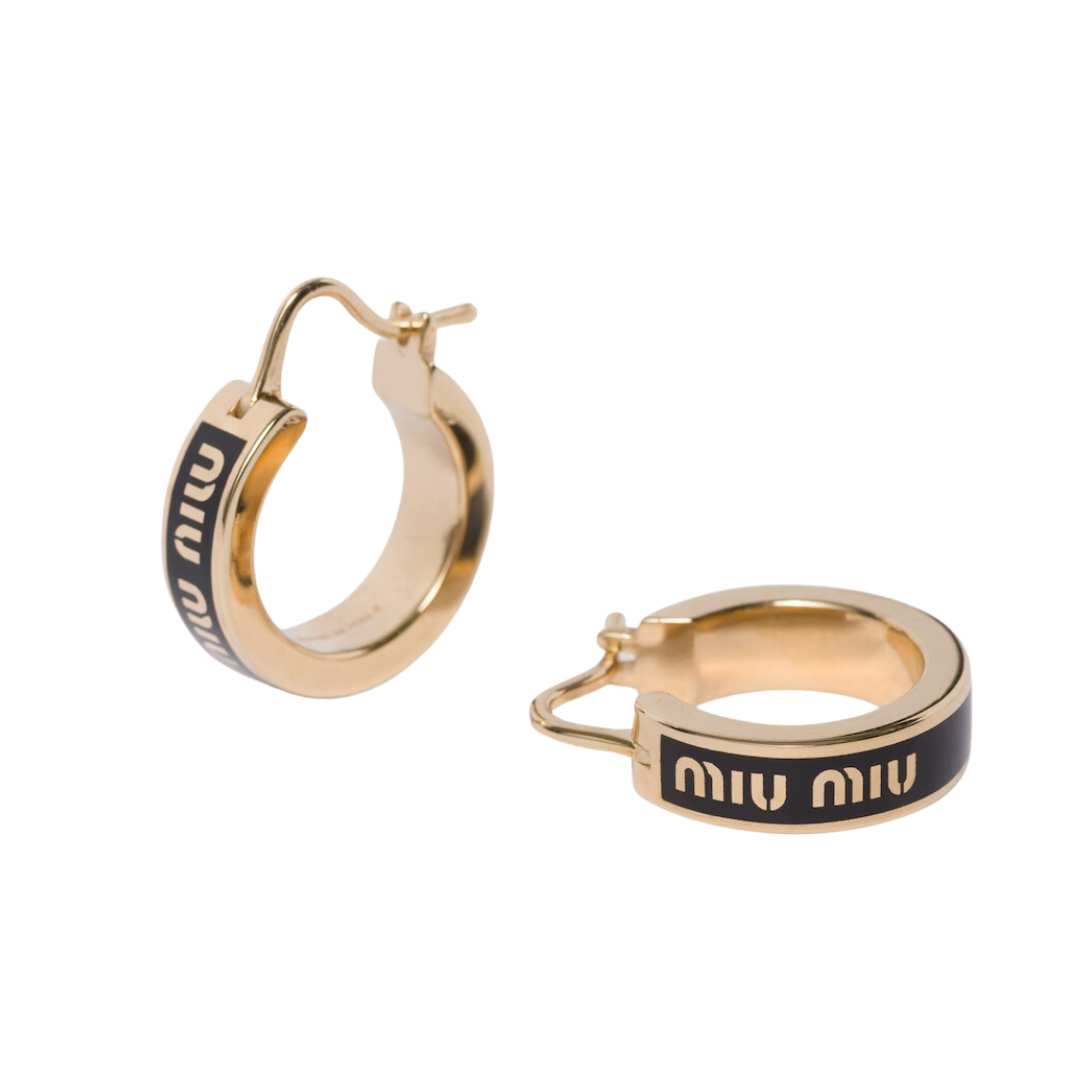 Enamel metal earrings