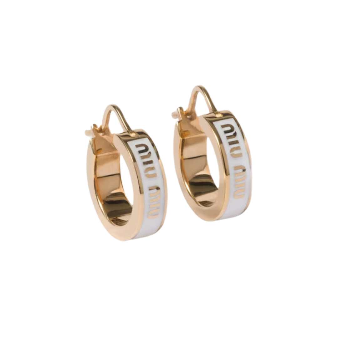 Enamel metal earrings