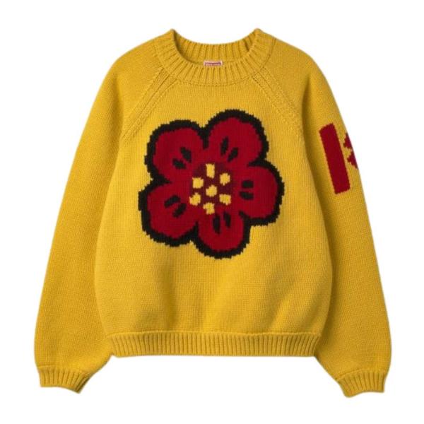 Women's Bokeh Flower Knit - Yellow