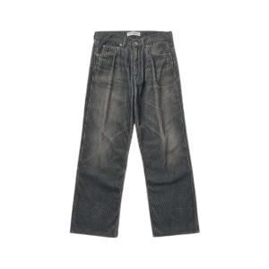 Men's Third Cut Corduroy Digital Print Denim Pants - Dark Aurora 