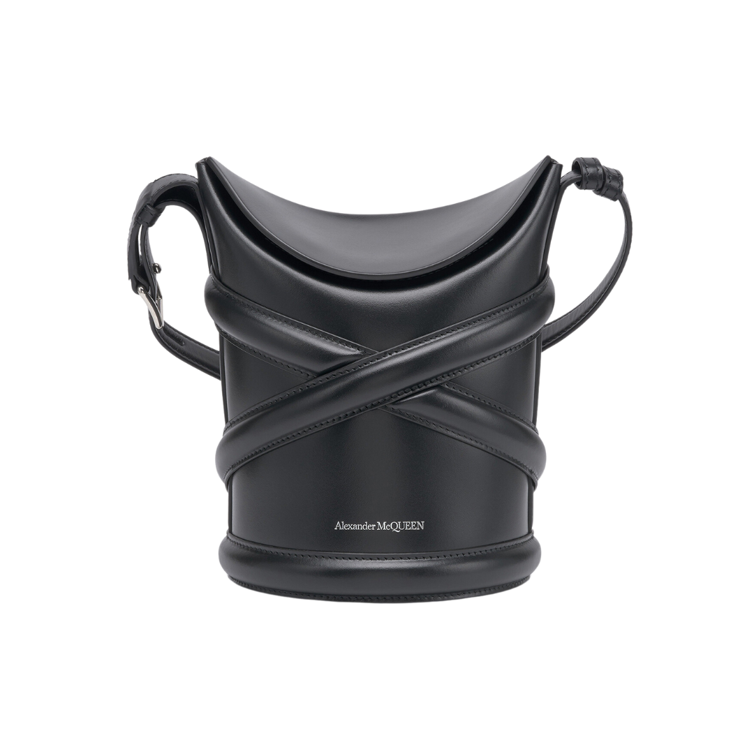 small curved shoulder bag - Black