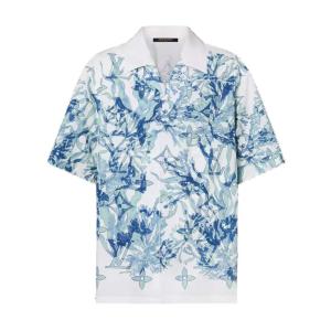 LV Graphic Short-Sleeved Cotton Shirt 