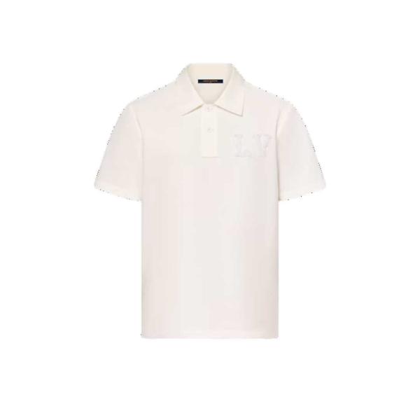 Poplin Polo With Embroidered Lv Patch