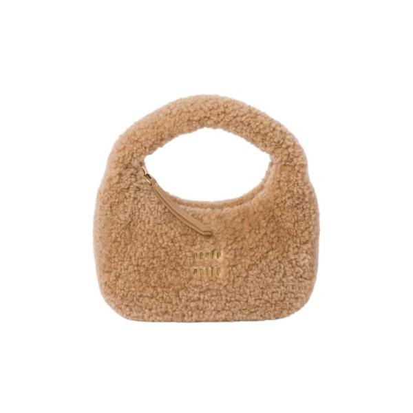 Wander shearling hobo bag