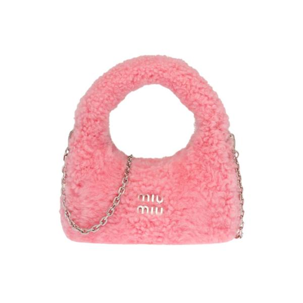 Wander shearling mini hobo bag