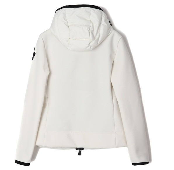 Grenoble logo patch hooded padded zip-up cardigan