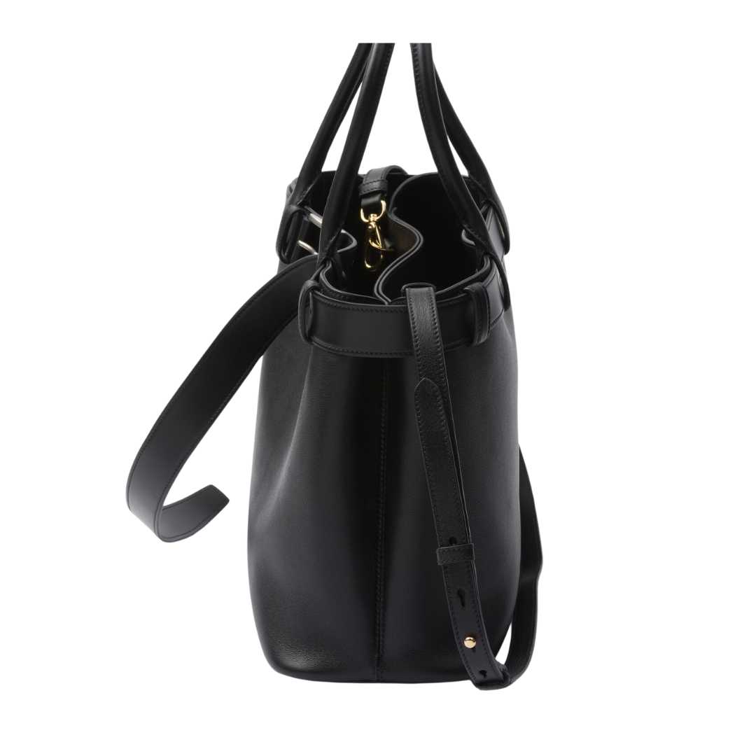 Prada buckle large leather handbag