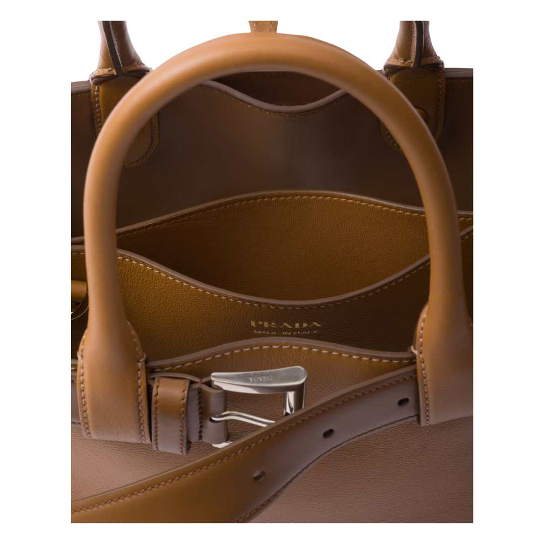 Prada buckle medium leather handbag