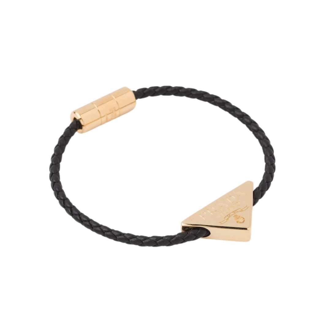 Braided nappa leather bracelet