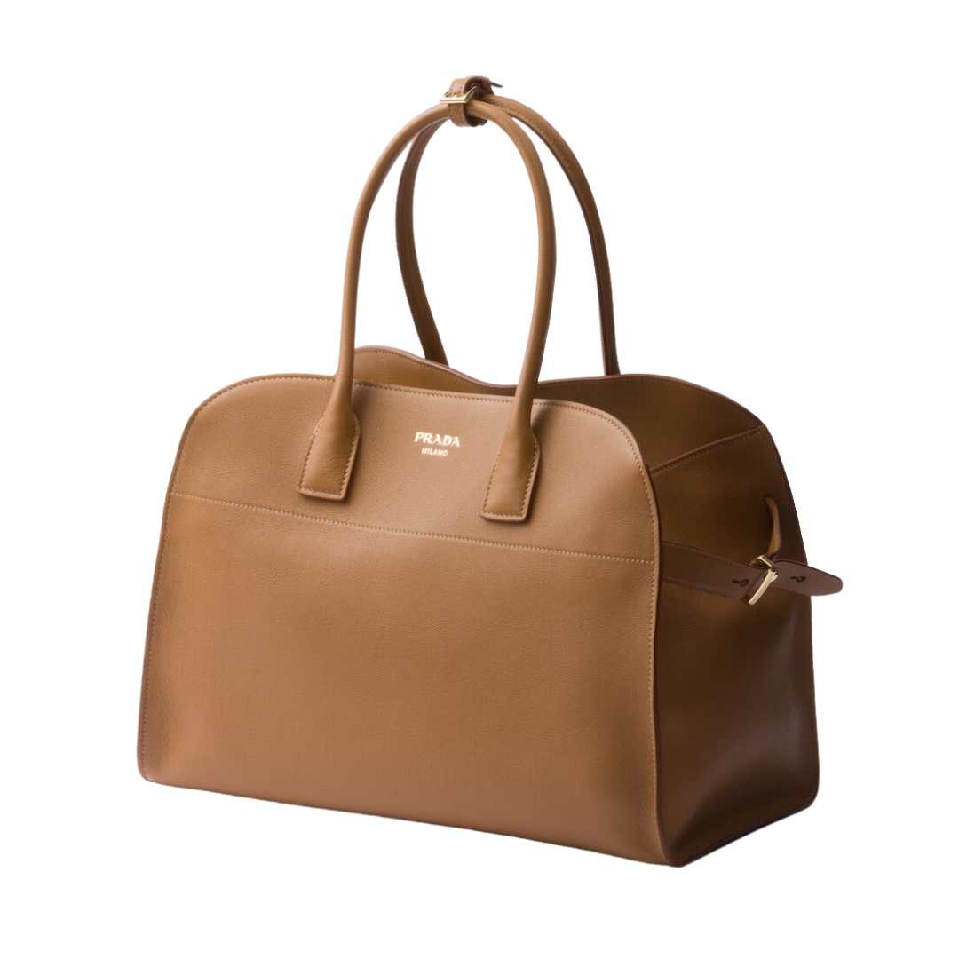 Large leather tote bag