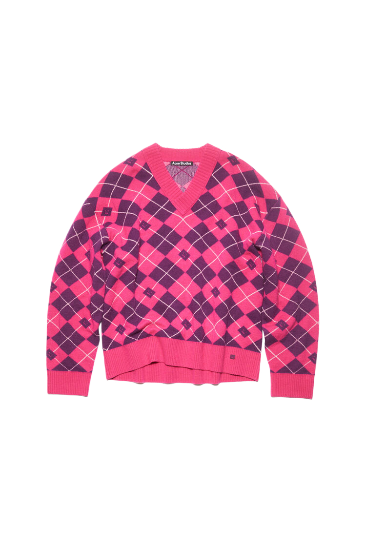 ARGYLE JACQUARD WOOL JUMPER