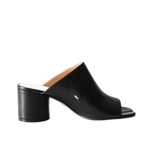 HANNAH LEATHER MULES BLACK