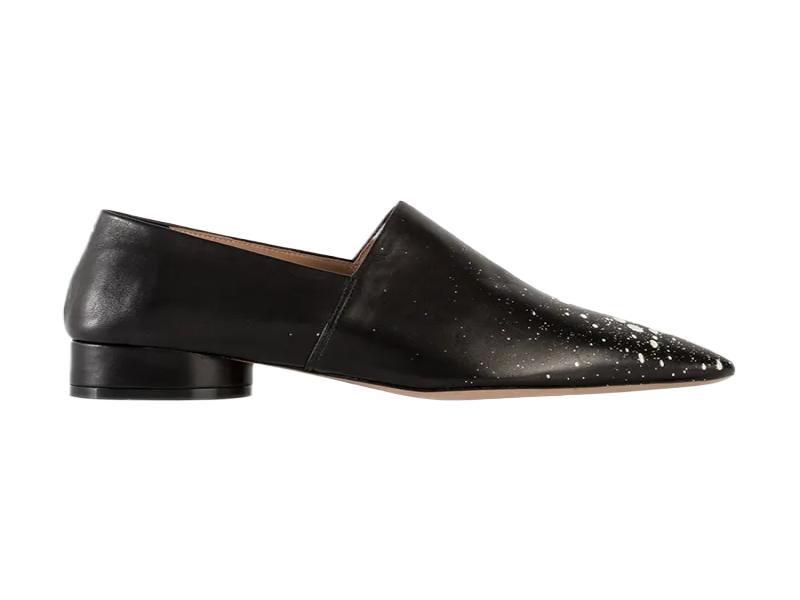 PAINTED LEATHER LOAFER BLACK